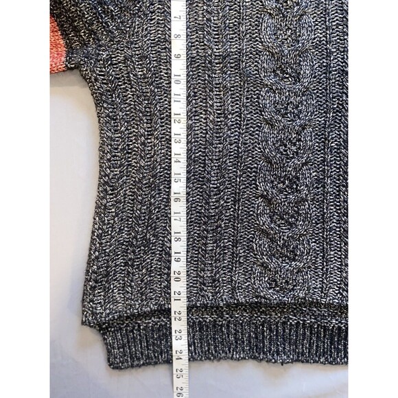 Victoria Secret Women's Size S Cable Knit Striped Long Sleeve Black Red White VS - Picture 6 of 6